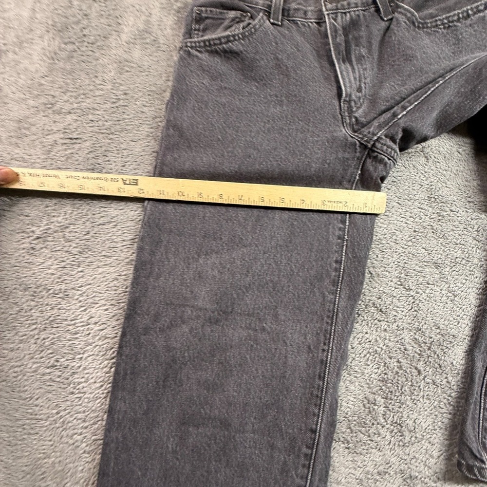 Levi's Baggy Dad Jeans Womens 24 Gray Premium 100% Cotton High Waist Relaxed - Picture 10 of 10